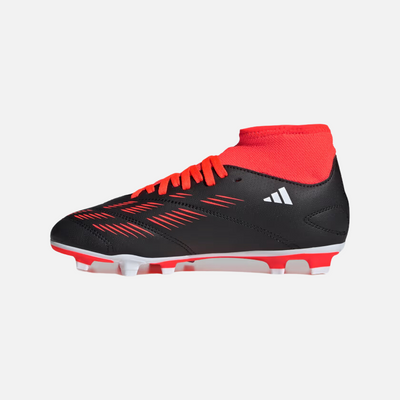 Adidas Predator Club Sock Flexible Groung Kids Unisex Football Shoes (4-16Year) -Core Black/Cloud White/Solar Red