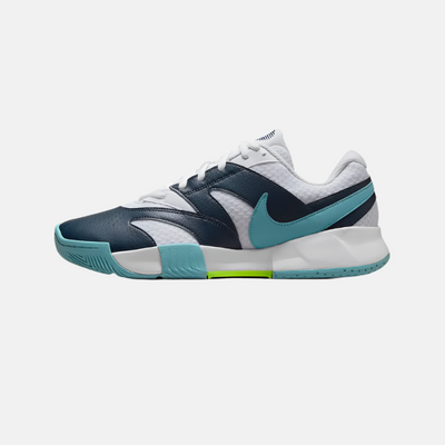 Nike Court Lite 4 Men's Tennis Shoes -White/Armoury Navy/Denim Turquoise/Volt