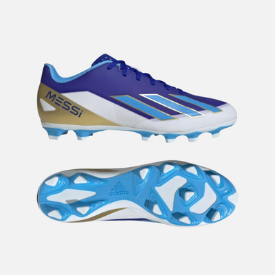 Adidas X Crazyfast Messi Club Flexible Ground Unisex Football Shoes -Lucid Blue/Blue Burst/Cloud White