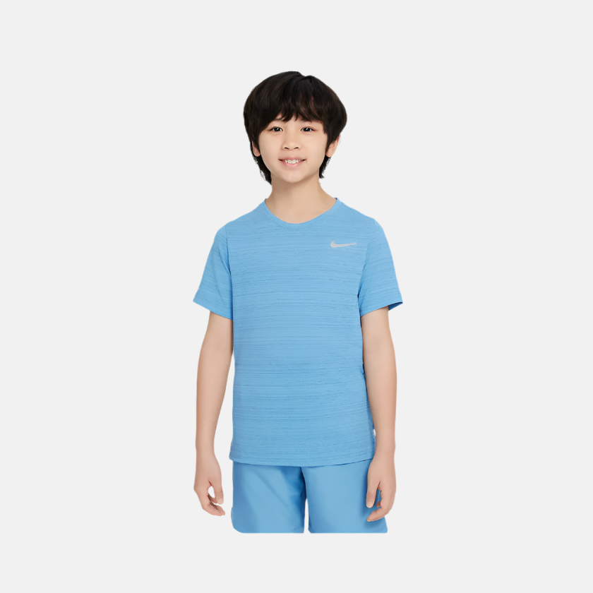 Nike Dri-FIT Miler Older Kids Boy Training Top -Blue Beyond