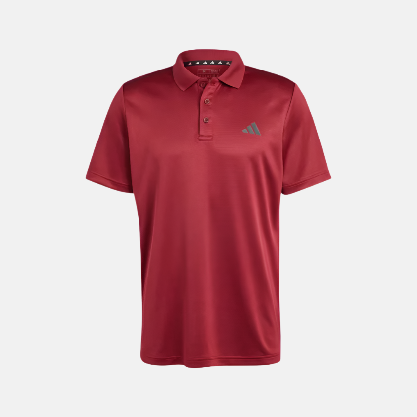 Adidas Train Essentials Men's Training Polo T-shirt -Collegiate Burgundy