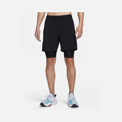 Nike Dri-FIT Unlimited 18cm (approx.) 2-in-1 Versatile Men's Shorts -Black/Black