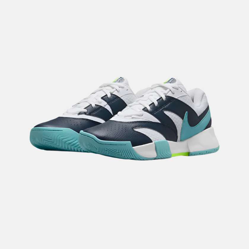 Nike Court Lite 4 Men's Tennis Shoes -White/Armoury Navy/Denim Turquoise/Volt