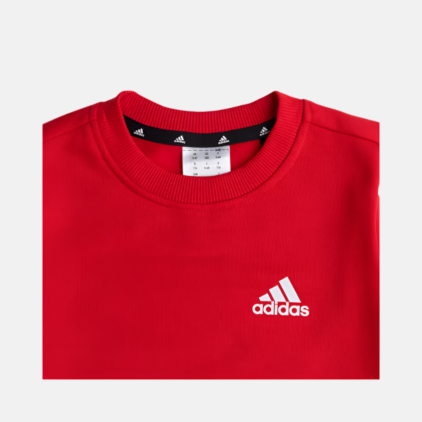 Adidas B 3Stripes Kids Girl Sweat shirt (5-16 Years) -Better Scarlet