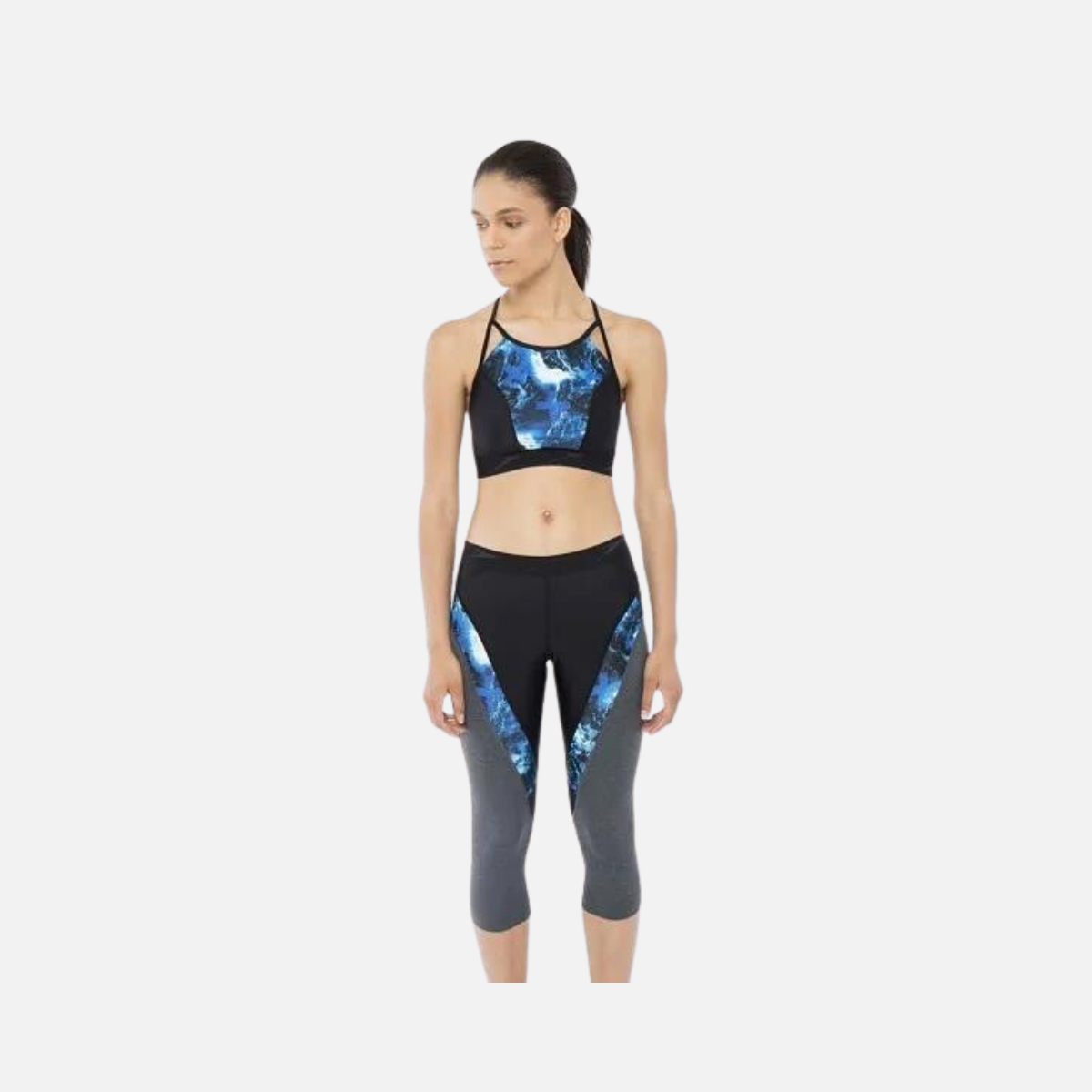 Speedo Swimwear Women's Sports Capri -Black/Ultramarine/Stellar