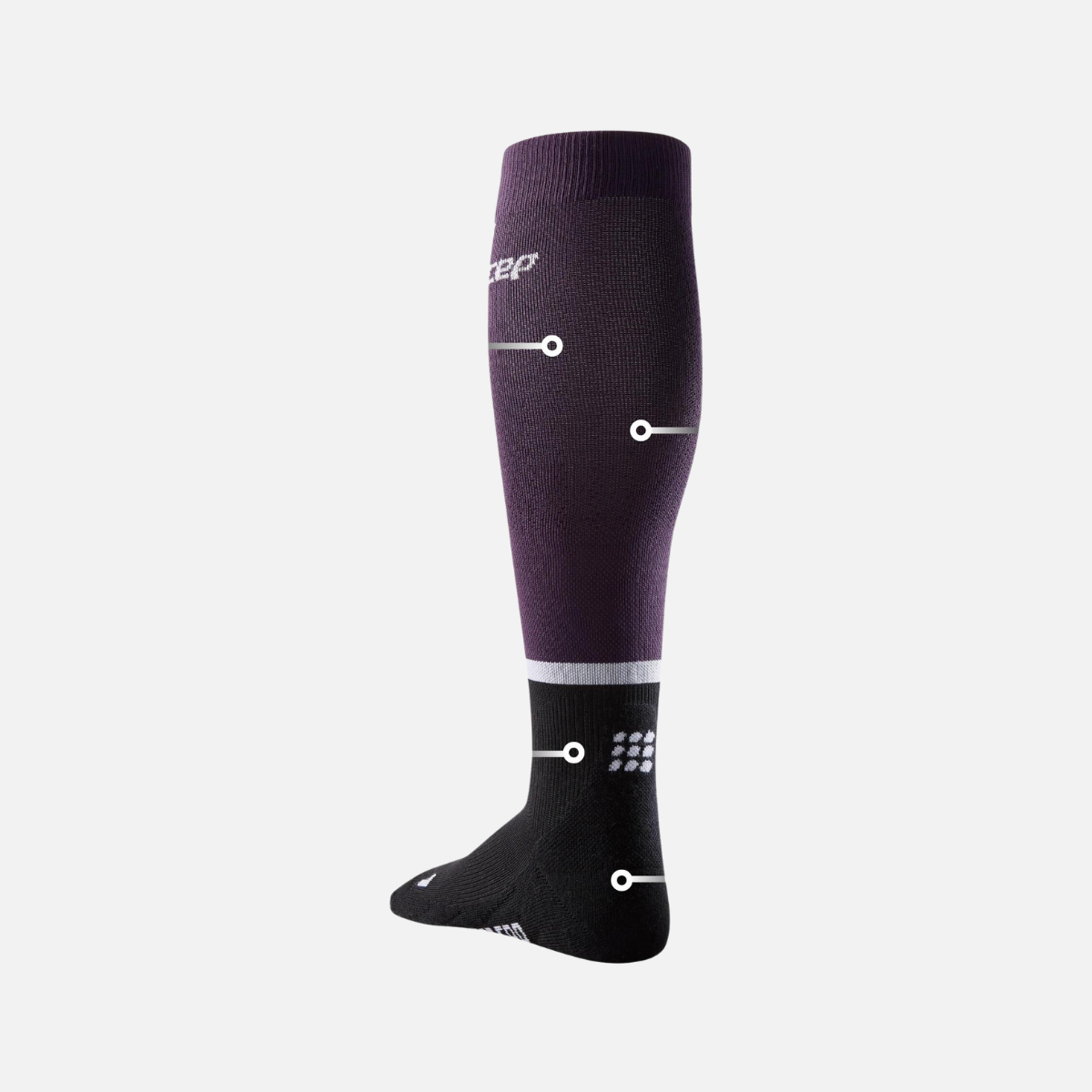 Cep The Run Compression 4.0 Women's Tall Socks -Violet/Black