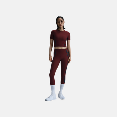 Nike One High-Waisted 7/8 Women's Leggings -Dark Team Red/Armoury Navy/Black