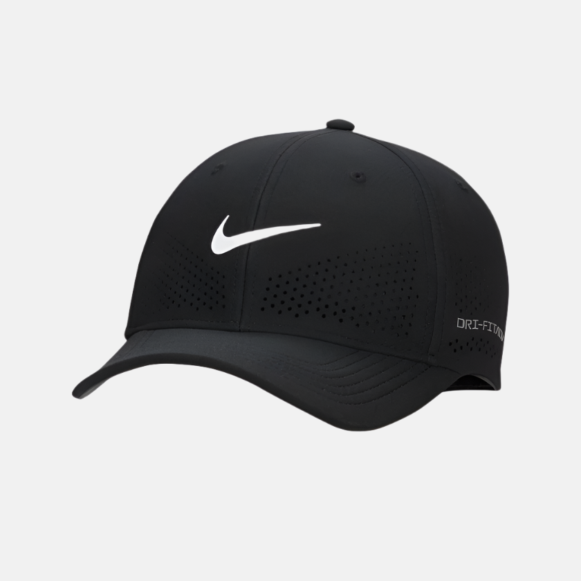 Nike Dri-FIT ADV Rise Structured Swoosh Flex Cap -Black/Anthracite/White