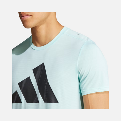Adidas Brand Love Men's Running T-shirt -Semi Flash Aqua