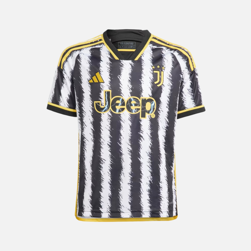 Adidas Juventus 23/24 Home Kids Unisex Football Jersey (7-16Years) -Black/White