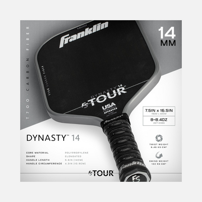 Franklin Sports FS Tour Dynasty 14MM Pickleball Paddle -Grey