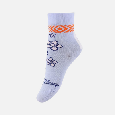 Adidas Disney Moana Kids Girl Socks 3 Pairs -White/Blue Dawn/Clear Pink