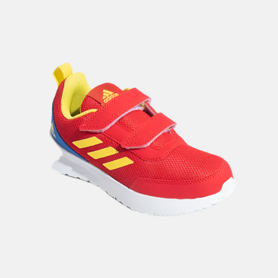 Adidas Kids Influenco Kids Unisex Shoes (4-16 Years) -Better Scarlet/Impact Yellow/Blue