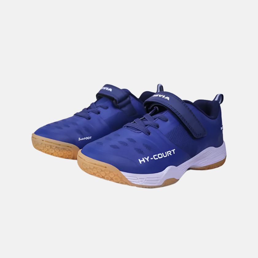 Nivia HY-COURT KIDS 2.0 Badminton Shoes -Navy Blue