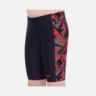 Speedo Sports Logo Panel Jammer -True Navy/Fed Red/Dove Grey