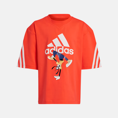 Adidas Disney Mickey Mouse Kids Unisex T-shirt (1-10Years)-Bright Red/Off White