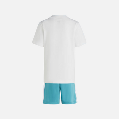 Adidas Adicolor Unisex Kids Short and T-shirt Set (3-7 Year) -Preloved Blue