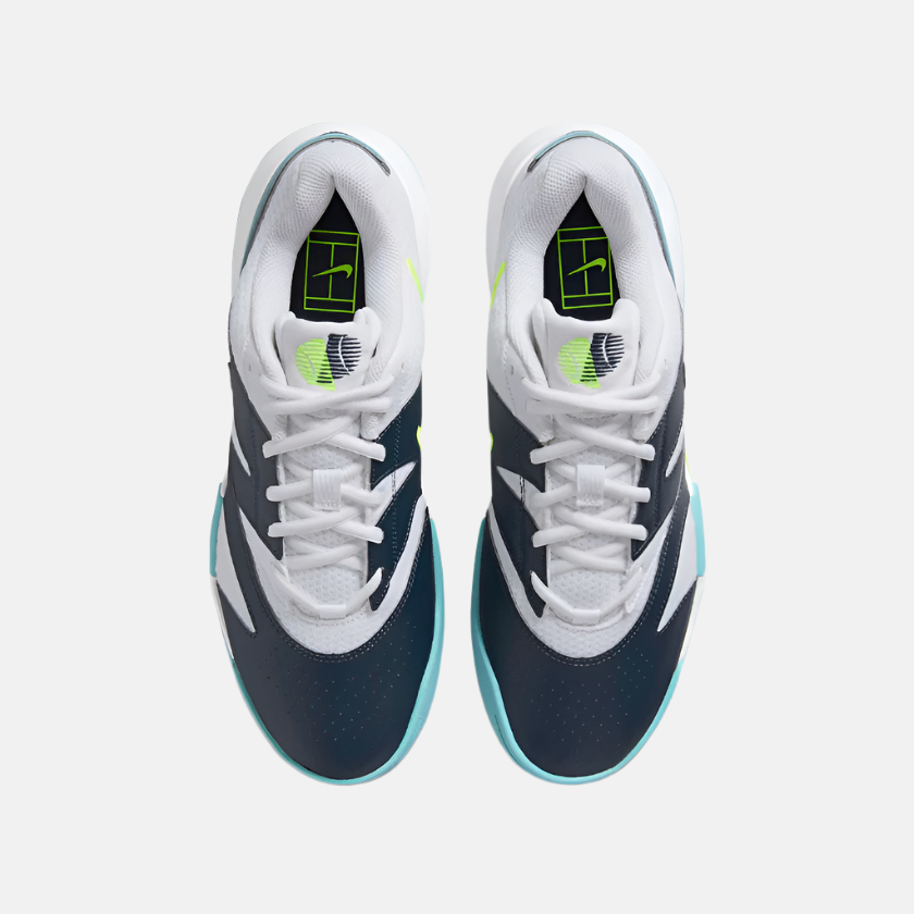 Nike Court Lite 4 Men's Tennis Shoes -White/Armoury Navy/Denim Turquoise/Volt