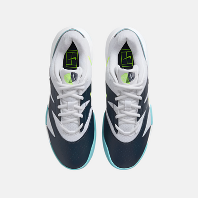 Nike Court Lite 4 Men's Tennis Shoes -White/Armoury Navy/Denim Turquoise/Volt