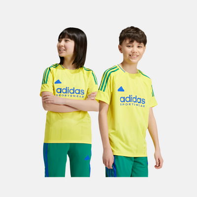 Adidas Tiro Nations Pack Kids Unisex T-shirt (7-16Year) -Bright Yellow/Bold Blue/Bold Green