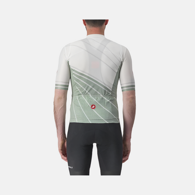 Castelli Speed Strada Men's Cycling Jersey -Ivory/Defender Green
