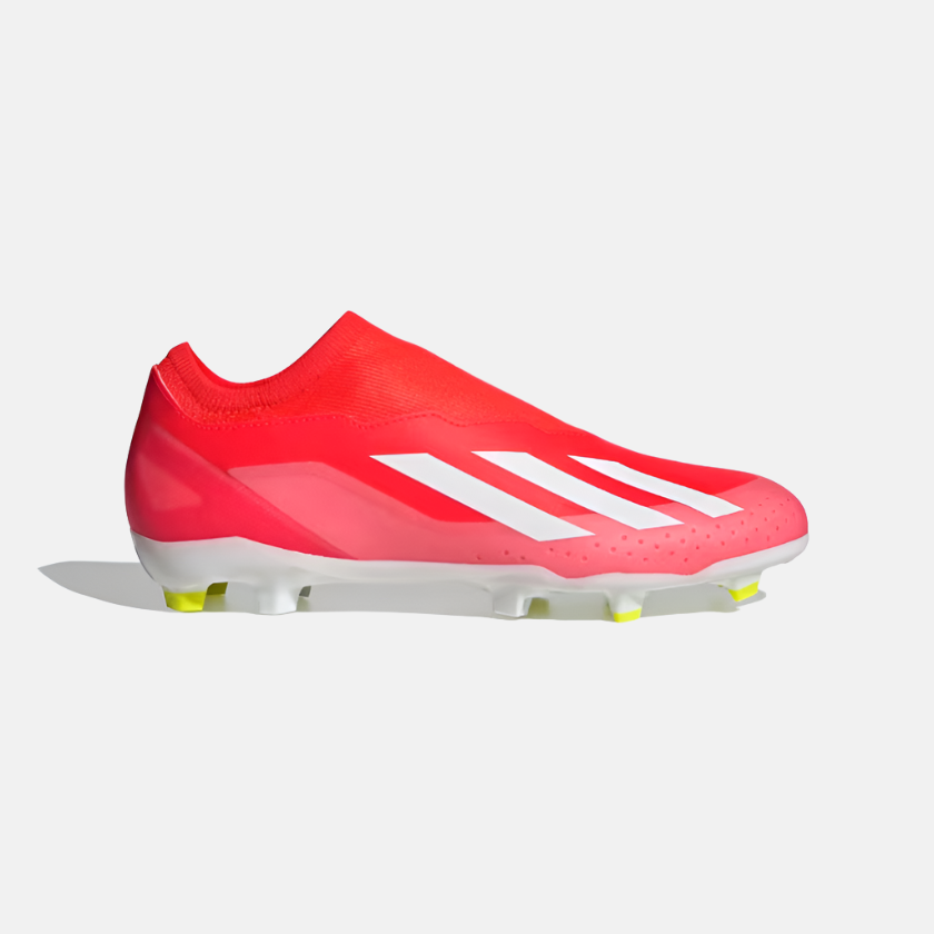 Adidas x Crazyfast League Laceless Firm Ground Football Shoes -Solar Red/Cloud White/Team Solar Yellow 2