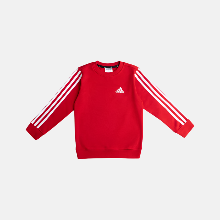 Adidas B 3Stripes Kids Girl Sweat shirt (5-16 Years) -Better Scarlet