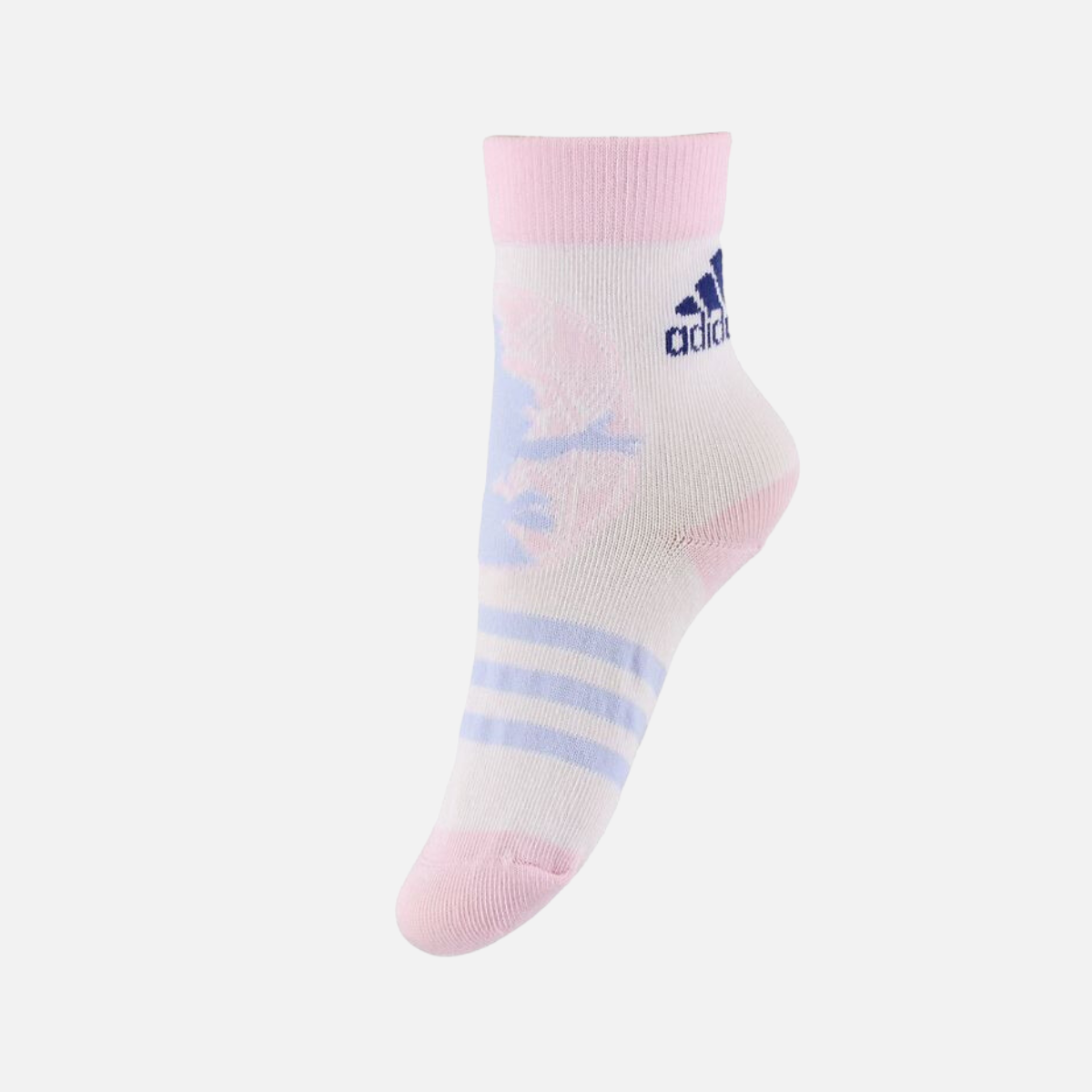 Adidas Disney Moana Kids Girl Socks 3 Pairs -White/Blue Dawn/Clear Pink