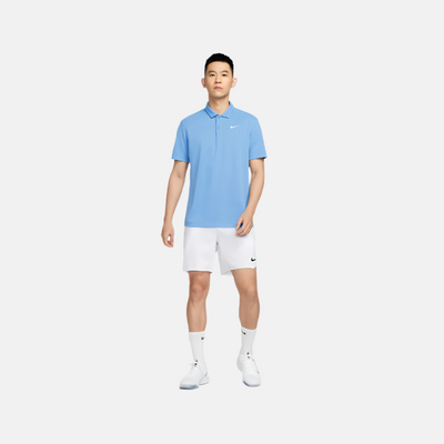 Nike Court Dri-FIT Men's Tennis Polo T-shirt -Blue Beyond/White