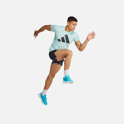 Adidas Brand Love Men's Running T-shirt -Semi Flash Aqua