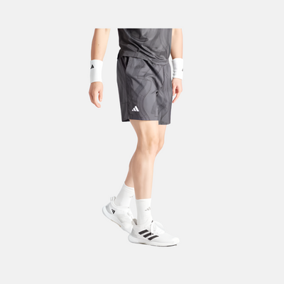 Adidas Club Tennis Graphic Men's Tennis Shorts -Carbon/Black