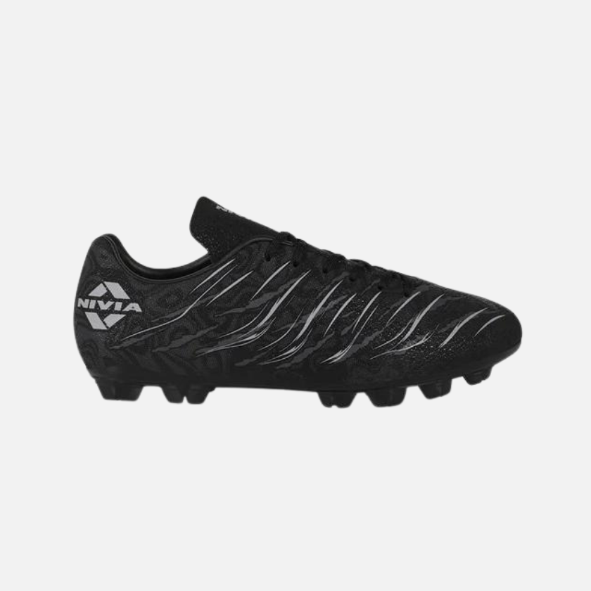 Nivia Carbonite 6.0 Kids Unisex Football Shoes -Black