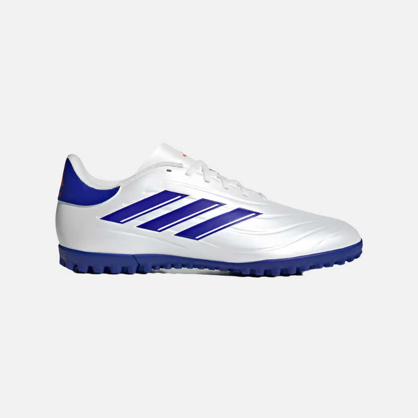 Adidas Copa Pure 2 Club Unisex Turf Football Shoes - Cloud White/Lucid Blue/Solar Red