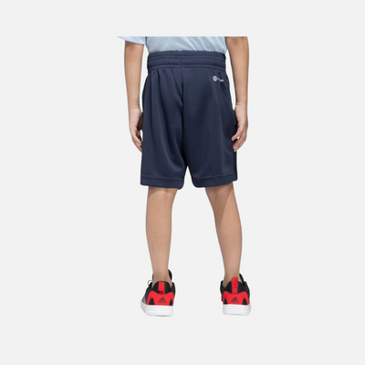 Adidas Kids Boy Linear Graphics Shorts (7-16 Years) -Legend Ink