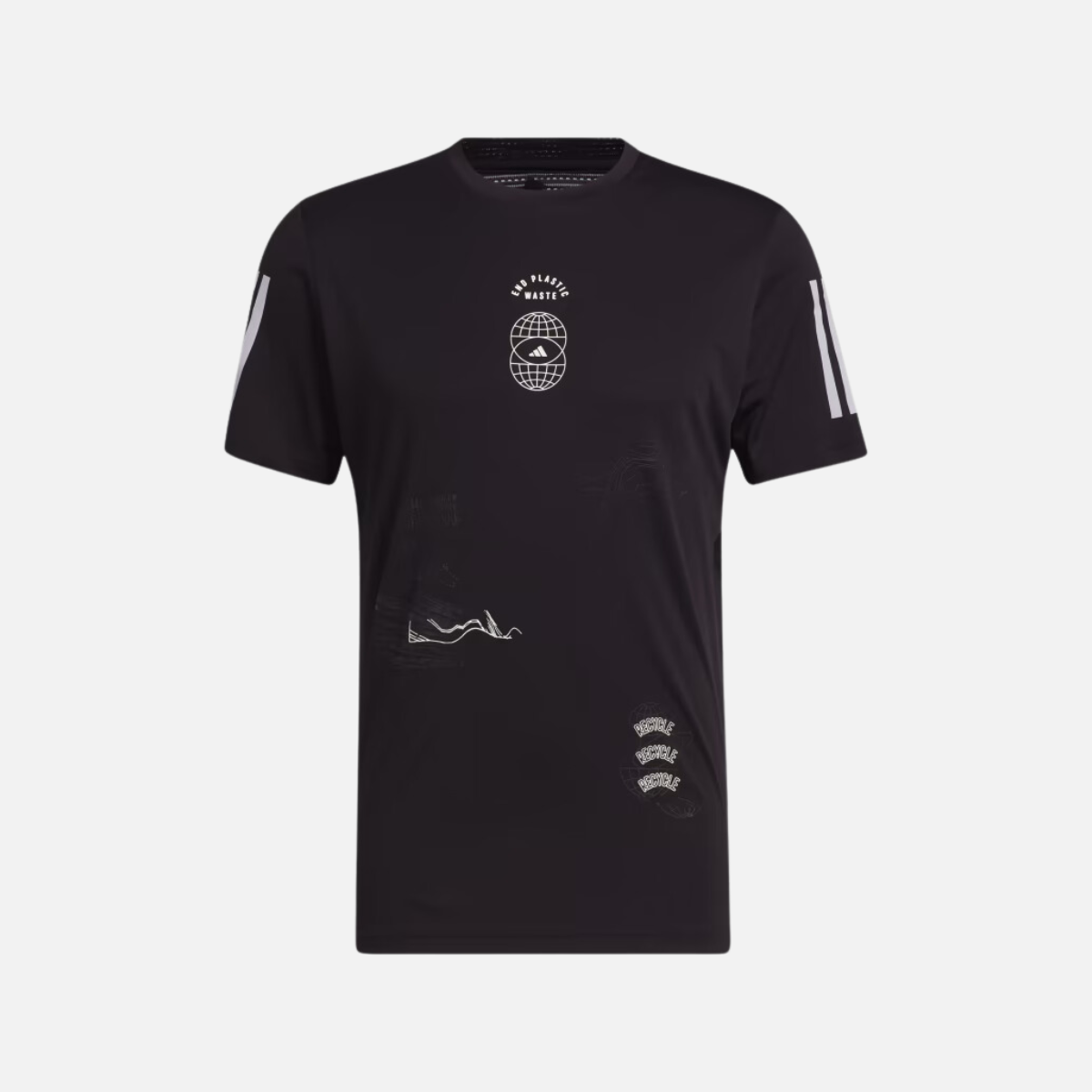 Adidas Global Running Men's Short Sleeve T-shirt -Black