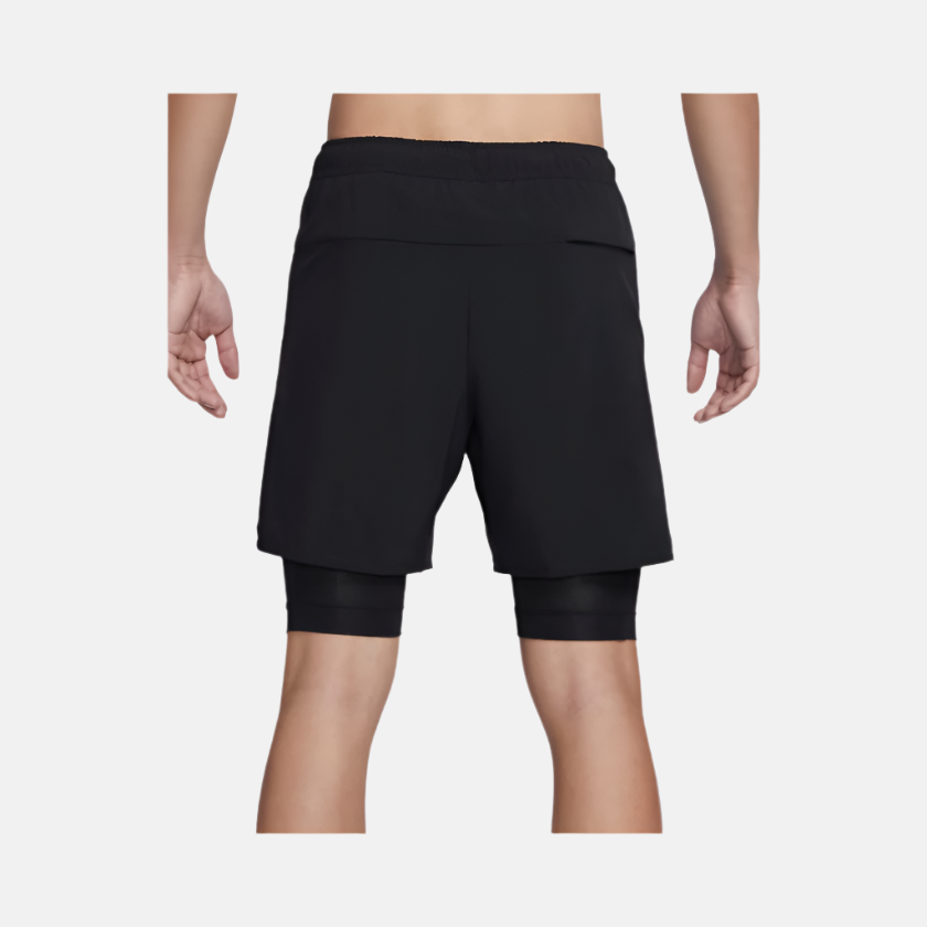 Nike Dri-FIT Unlimited 18cm (approx.) 2-in-1 Versatile Men's Shorts -Black/Black