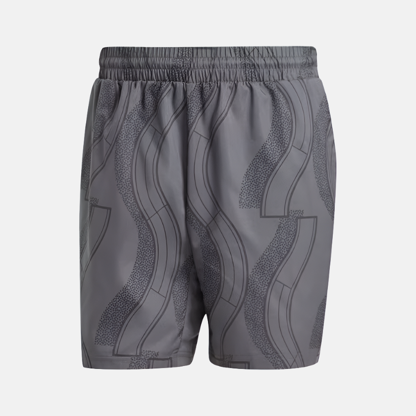 Adidas Club Tennis Graphic Men's Tennis Shorts -Carbon/Black