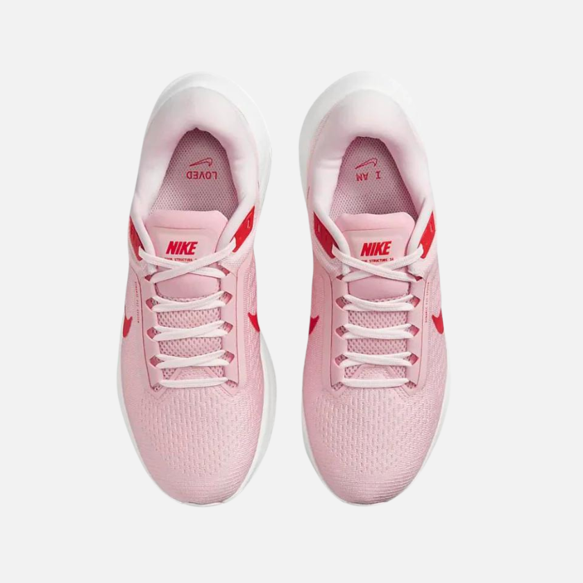 Nike Structure 24 Women's Road running Shoes - Medium Soft Pink/Summit White/Pearl Pink/Light Crimson