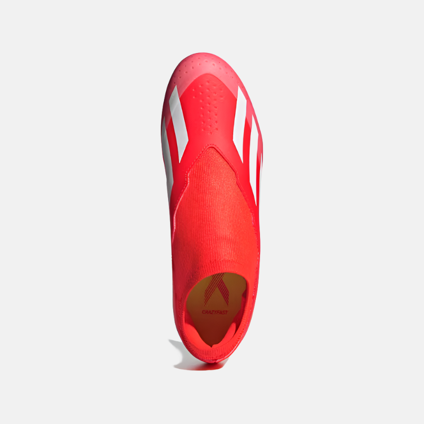 Adidas x Crazyfast League Laceless Firm Ground Football Shoes -Solar Red/Cloud White/Team Solar Yellow 2