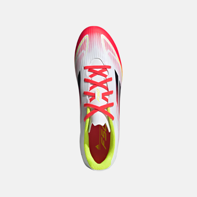 Adidas F50 Club Firm/Multi-Ground Football Shoes -Cloud White/Core Black/Solar Yellow