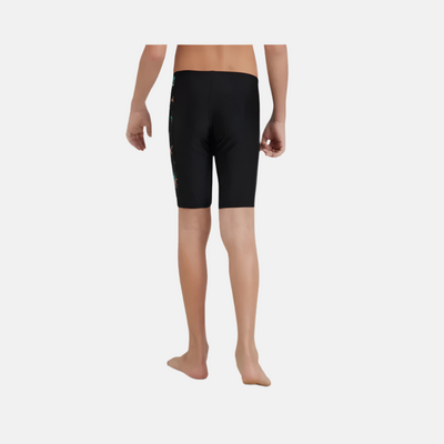 Speedo Endurance10 Side Panel Digital Print Boy's Jammer -Black/Anthracite/Arctic Glass