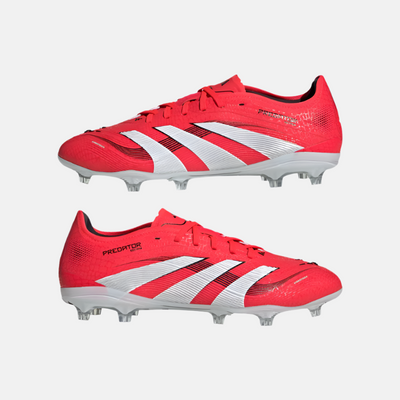 Adidas Predator Pro Firm Ground Unisex Football Shoes -Lucid Red/Cloud White/Core Black