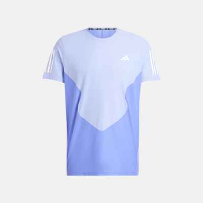 Adidas Own the Run Colorblock Aeroready Men's Running T-shirt -Semi Cobalt Blue/Blue Spark