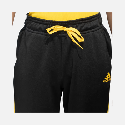 Adidas Boy TI 3 Stripes Printed Kids Pant (8-16 Year) -Black/Bold Gold