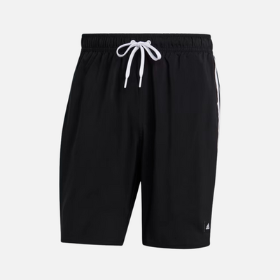 Adidas 3 Stripes CLX Men's Swim Shorts -Black/White
