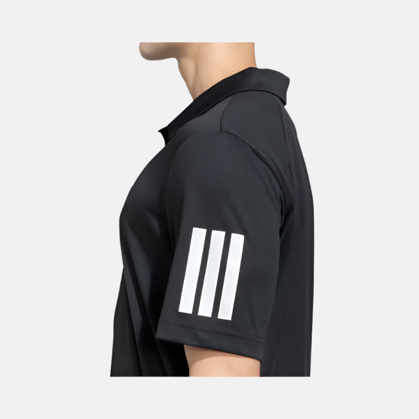 Adidas Stripes Men's Tennis Polo T-shirt -Black – Gambol