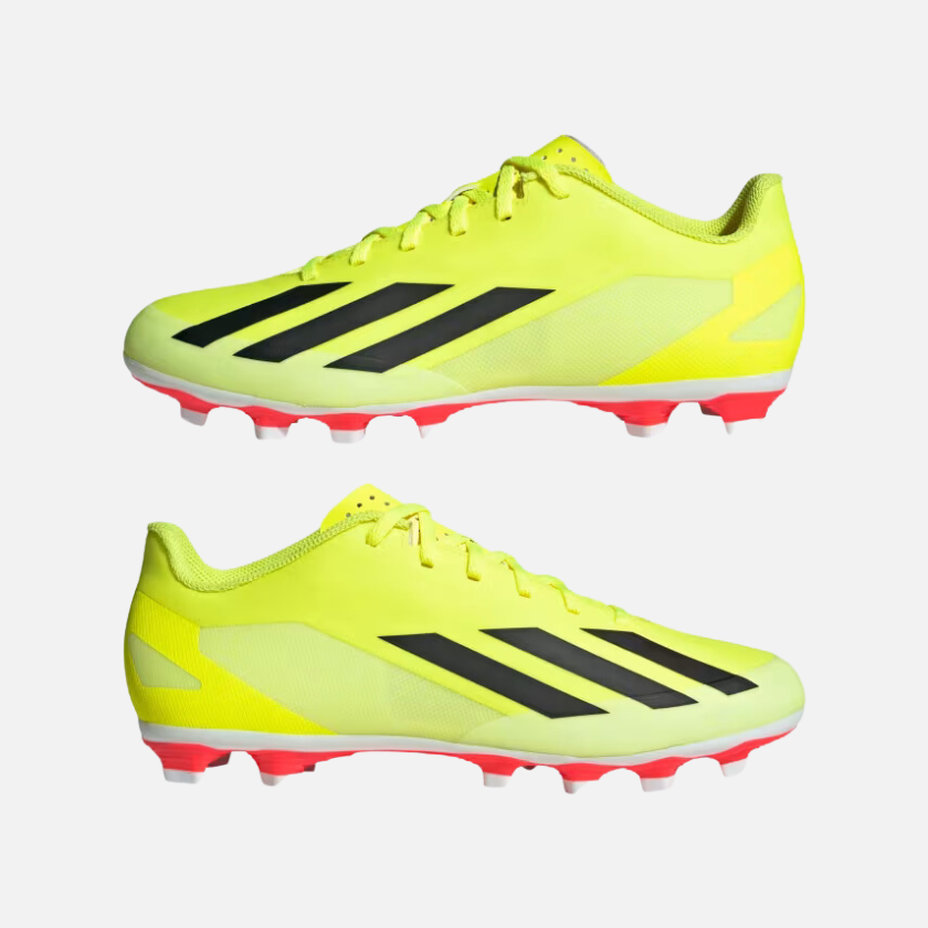 Adidas X Crazyfast Club Flexible Ground Unisex Football Shoes -Team Solar Yellow 2/Core Black/Cloud White