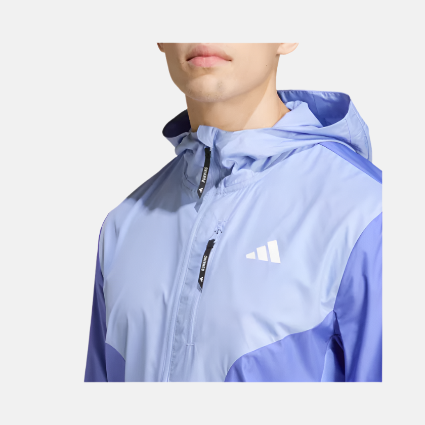 Adidas Own The Run Aeroready Men's Running Jacket -Semi Cobalt Blue/Blue Spark