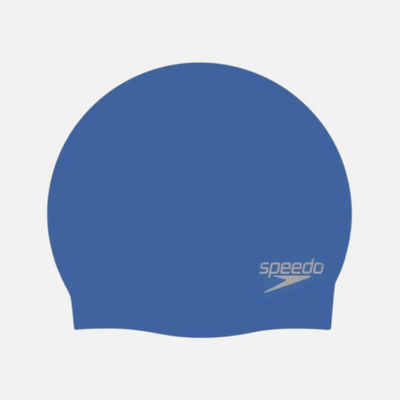Speedo Moulded Adult Unisex Silicon Cap -Blue/Grey/Black