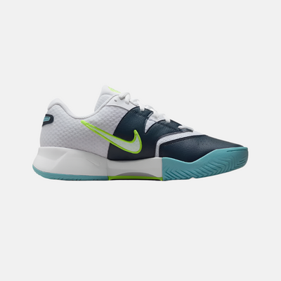 Nike Court Lite 4 Men's Tennis Shoes -White/Armoury Navy/Denim Turquoise/Volt